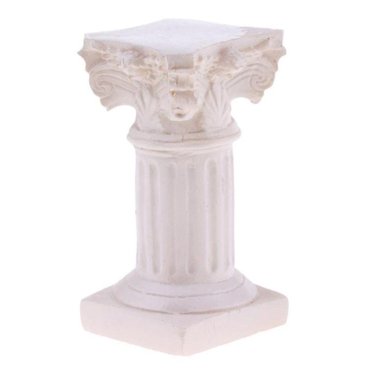 For Garden Diorama Yard Scenery Decor Resin Roman Column Pillar Model