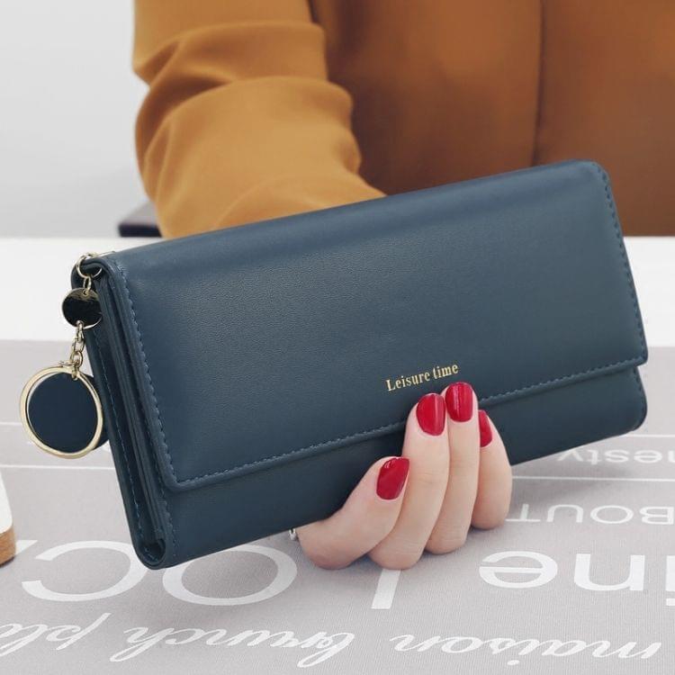 Women Wallets Long Style Multi-functional wallet Purse Fresh PU leather Female  Card Holder(Pink)
