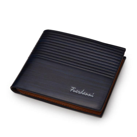Vintage Men Leather Brand Luxury Wallet Short Slim Male Purses Money Clip (Dark Brown)