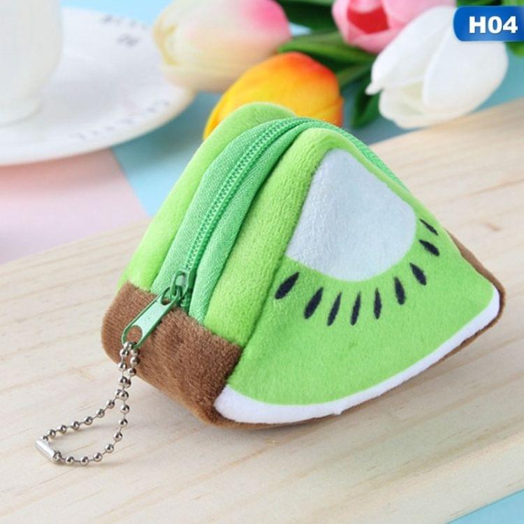 Cute Fruit Wallet Gift Plush Coin Purse Female Bag(watermelon)