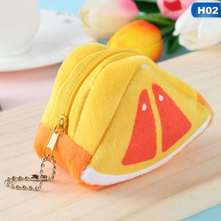 Cute Fruit Wallet Gift Plush Coin Purse Female Bag(watermelon)