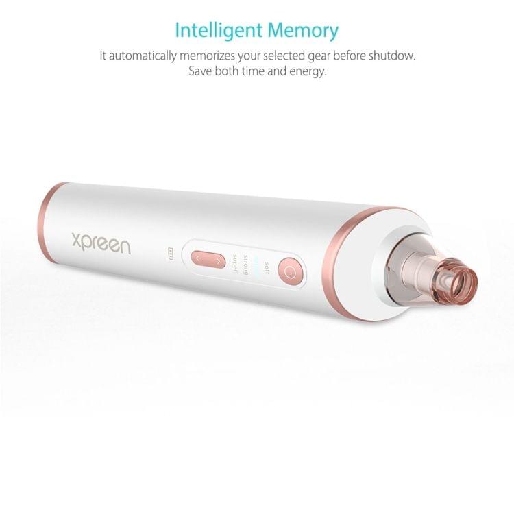 XPREEN XPRE037 Wireless Charging  Multi-function Blackhead Extractor Pore Cleanser with Four Probes & LED Lighting Function(White)
