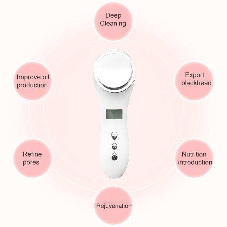 Multi-functional Household Beauty and Body Apparatus Facial Ion Importer (White)