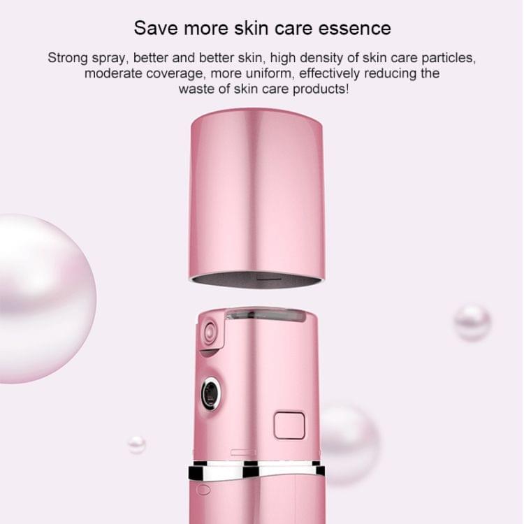 LSHOW YJK009 DC 5V 1A Hand-held Skin Care Water Atomizer Nano Sprayer Water Supplementary Instrument, Water Tank Capacity: 6ml(Pink)