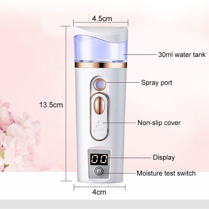 Nano Beauty Facial Sprayer Moisturizing Face Steaming Device, Capacity: 30ml (White)