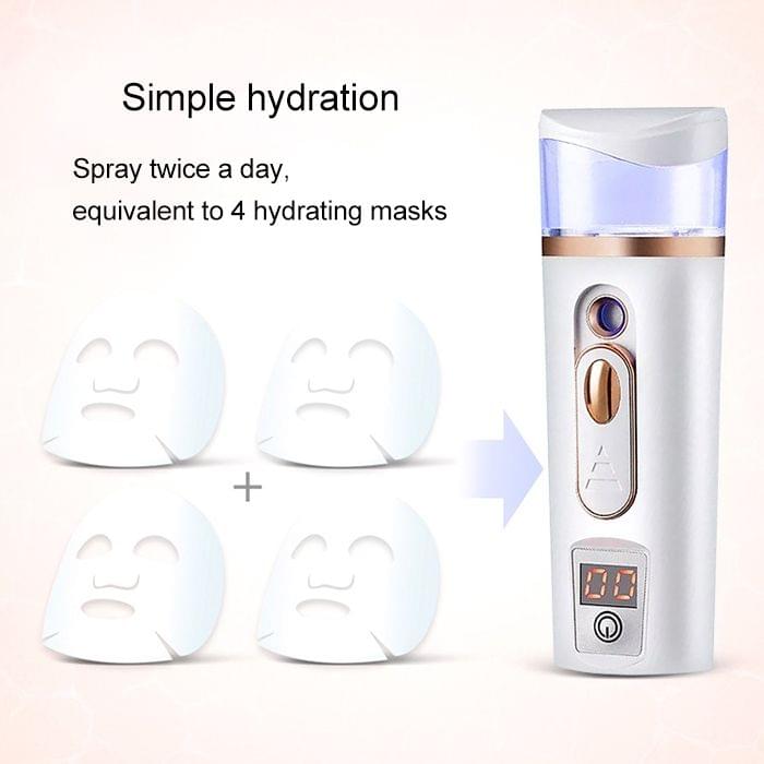 Nano Beauty Facial Sprayer Moisturizing Face Steaming Device, Capacity: 30ml (White)