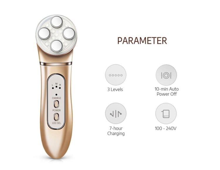 K-SKIN OP9910 EMS Anti-Aging RF Skin Lifting Face Massager For Home Use EMS Technology 3 Adjustable Levels Wrinkles Removal