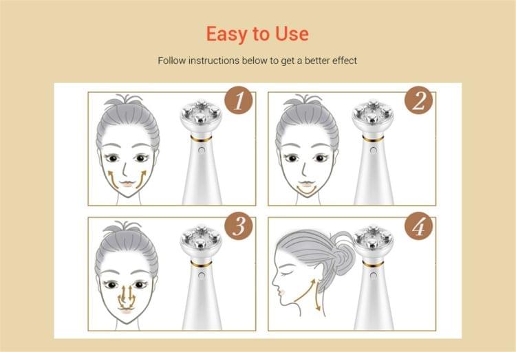 K-SKIN KD8800 Facial Massager Eye Neck Essence Adsorption Blackhead Pore Rechargeable Portable Skin Care 4-level adjustable Facial care