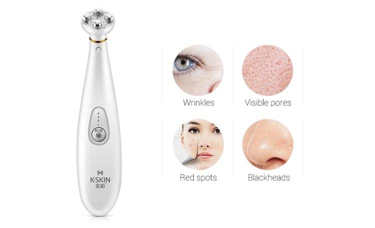 K-SKIN KD8800 Facial Massager Eye Neck Essence Adsorption Blackhead Pore Rechargeable Portable Skin Care 4-level adjustable Facial care