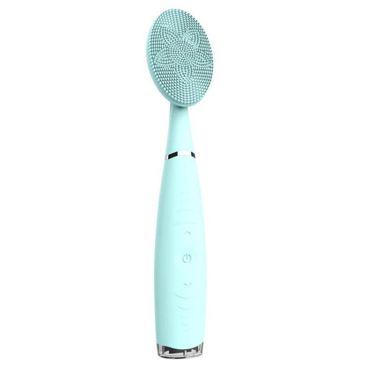 LSHOW YJK038 IPX6 Waterproof Hand-held Intelligent High Frequency Vibration Silicone Facial Cleaning Instrument (Blue)