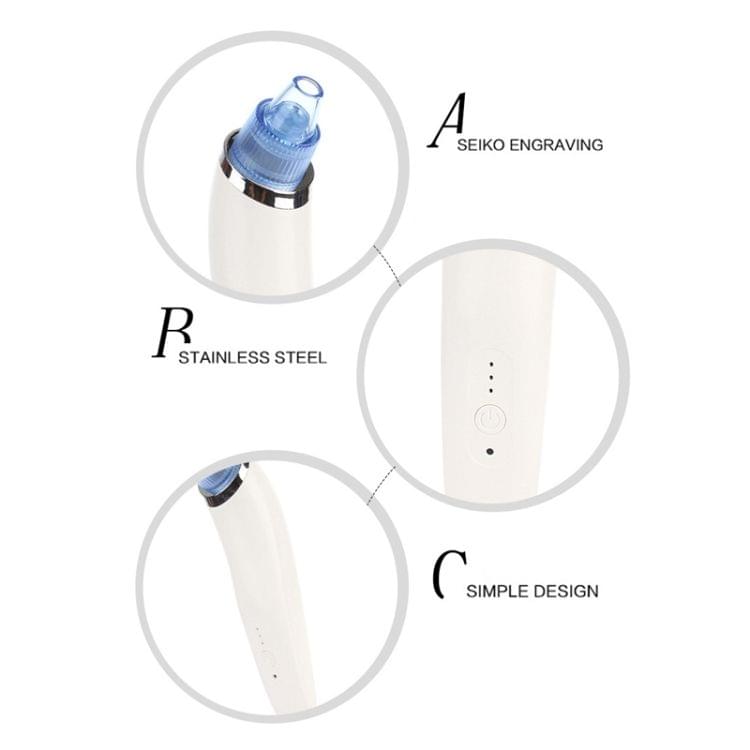 5W 1A Multi-function Blackhead Extractor Pore Cleanser with Four Probes(Pink)