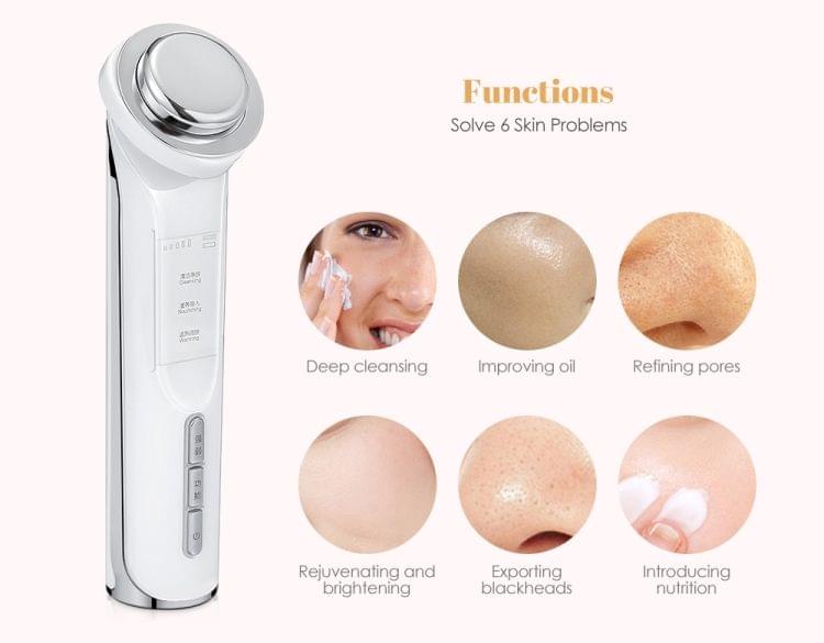 KD9960 Ion Beauty Introduction Instrument Face Cleansing Massager Skin Rejuvenation Thermostat Deep Clean Acne Therapy