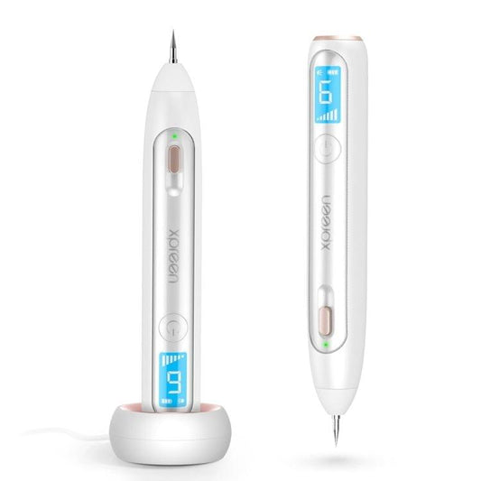 XPREEN XPRE051 Professional Wireless Rechargeable Mole Freckle Dark Spots Tattoo Wart Removal Pen Skin Tag Spot Eraser Pro Beauty Sweep Spot Pen Kit With LED Screen & Spotlight (White)