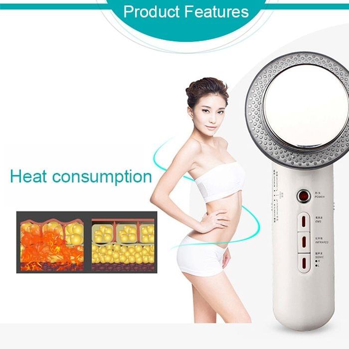 TM-3050 Ultrasonic Infrared Electric Slimming Shaped Body Beauty Device Vibration Massager, EU Plug
