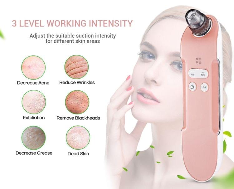 K-SKIN KD803A 3 Level Intensity Blackhead Removal Pore Cleaner Suction Rechargeable Black Spot Cleaner Facial Cleaning Machine
