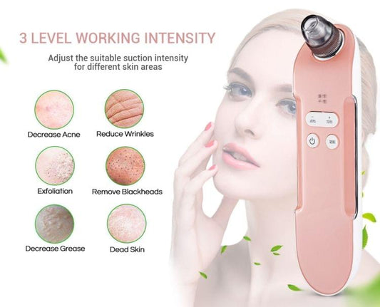 K-SKIN KD803A 3 Level Intensity Blackhead Removal Pore Cleaner Suction Rechargeable Black Spot Cleaner Facial Cleaning Machine