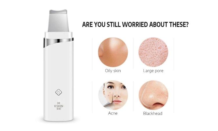 K-SKIN KD-8023Ultrasonic Blackhead Acne Removal Pore Cleaner Facial Skin Care Scrubber Exfoliating Pore Cleaner