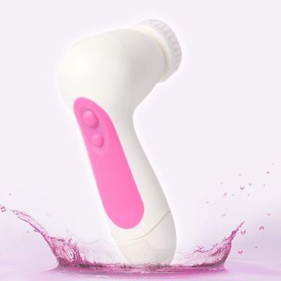 6 in 1 Waterproof Facial Cleansing Instrument (Size:  130 x 85 x 40mm)(Magenta)