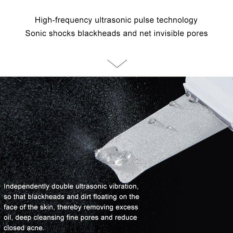 2W Ultrasonic Vibration Face Cleansing Machine Dead Skin Cleaner Scrubber Shovel Tool Face Beauty Instrument (White)