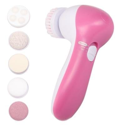 6 in 1 Facial Cleansing Instrument (Size:  130 x 85 x 40mm)(Magenta)
