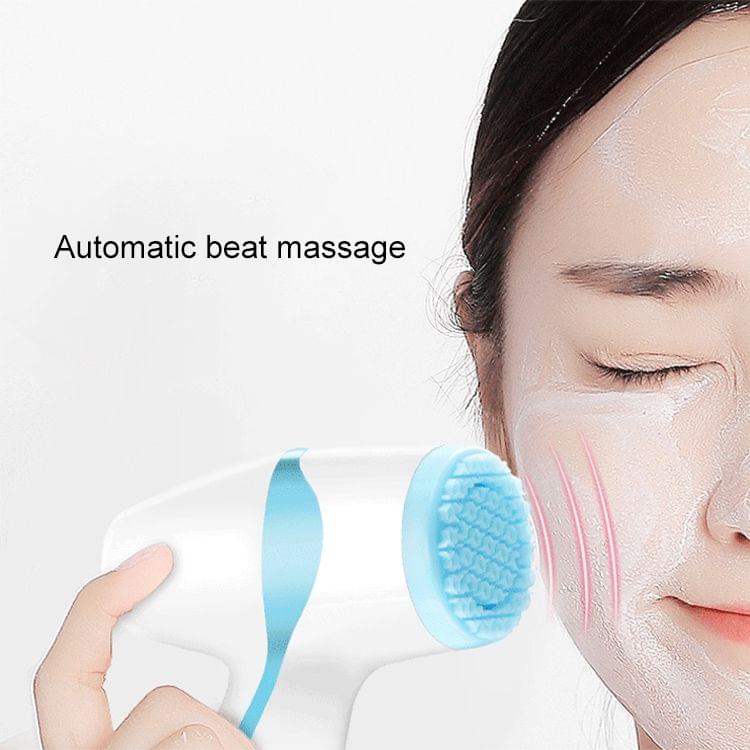 LSHOW YJK005 2 in 1 3.7V Electric Reverse Rotation Silicone Facial Massager Cleansing Instrument(Blue)