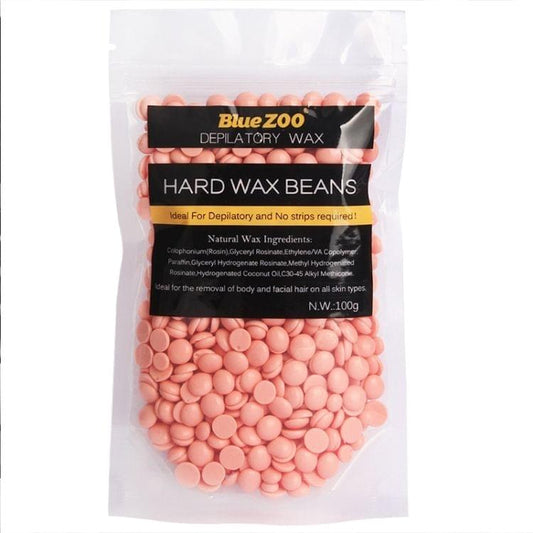 Blue Zoo 100g / Pack Rose Flavor Depilatory Wax Hair Removal Solid Hard Wax Beans Body Hair Epilation Beauty Makeup, with the Wax Heater Machine Use (HC1811)