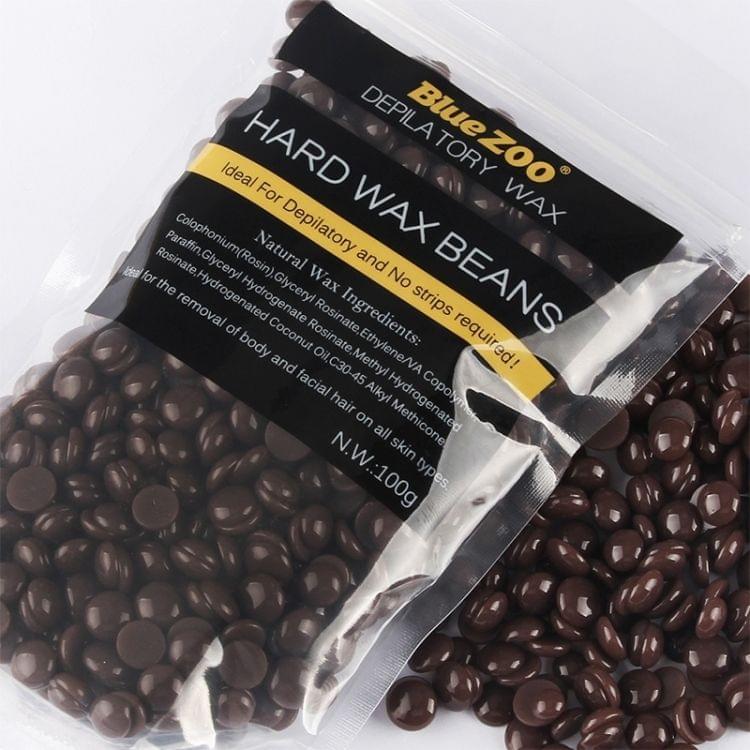 Blue Zoo 100g / Pack Chocolate Flavor Depilatory Wax Hair Removal Solid Hard Wax Beans Body Hair Epilation Beauty Makeup, with the Wax Heater Machine Use (HC1811)