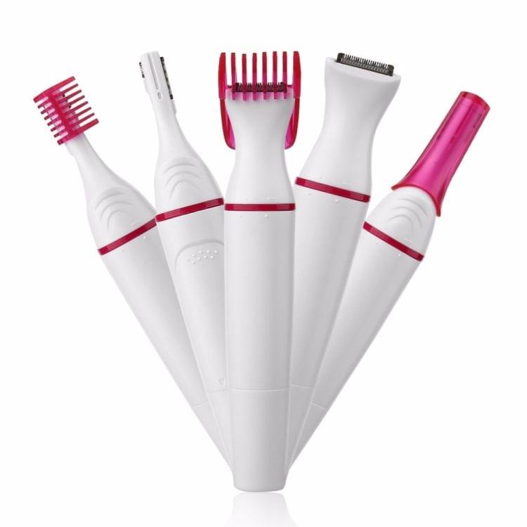 2 PCS 5 in 1 Women Hair Removal Women Shaver Female Shaving Machine Electric Trimmer Razor for Eyebrow Face Underarm