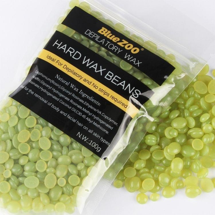 Blue Zoo 100g / Pack Green Tea Flavor Depilatory Wax Hair Removal Solid Hard Wax Beans Body Hair Epilation Beauty Makeup, with the Wax Heater Machine Use (HC1811)
