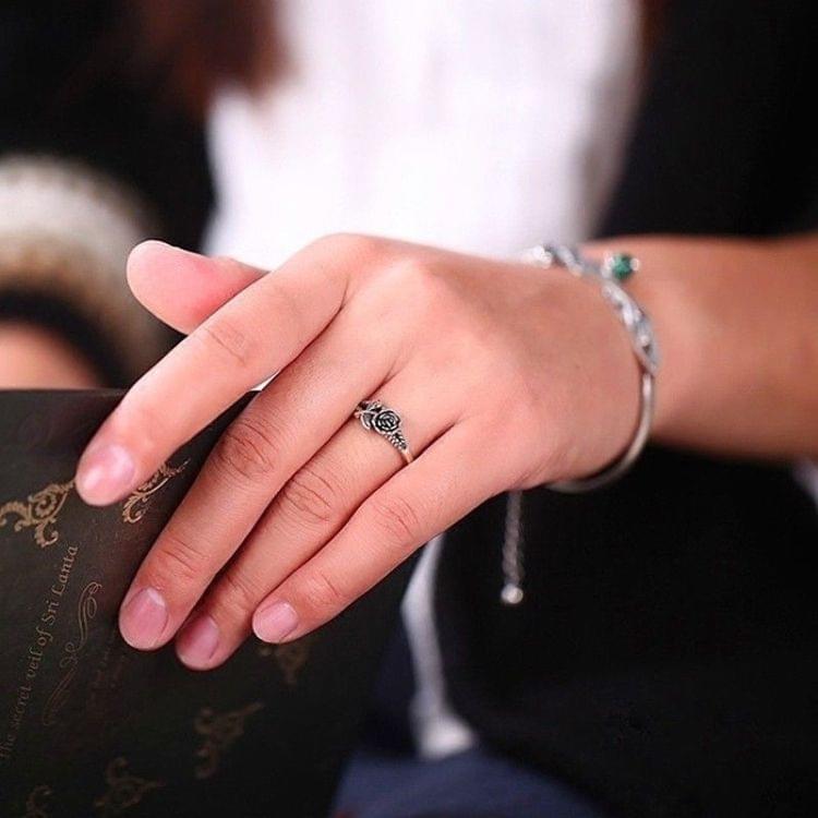 Women Vintage Rose Simple Engagement Ring Jewelry Fashion Jewelry, Ring Size:6