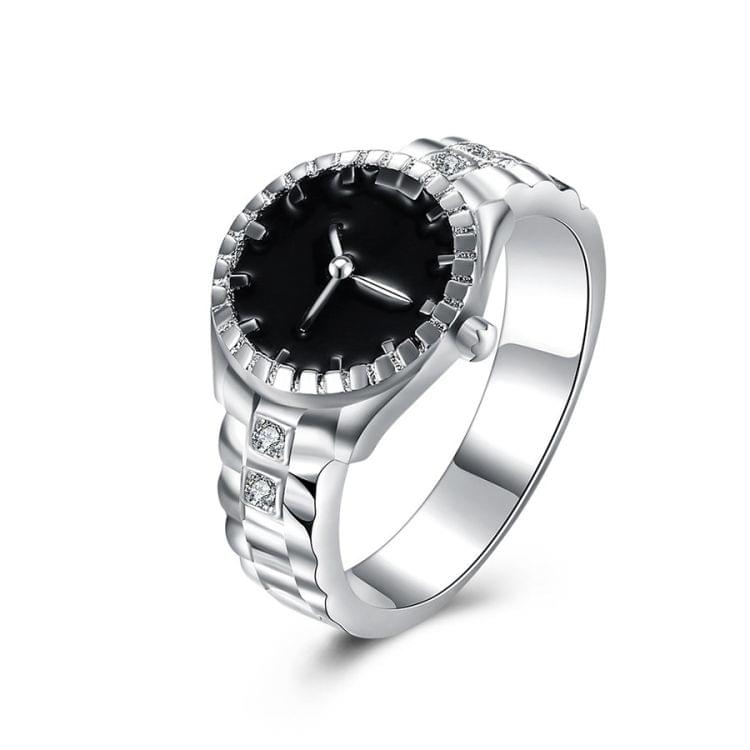 Creative Diamond Dial Quartz Watch Rings(6)
