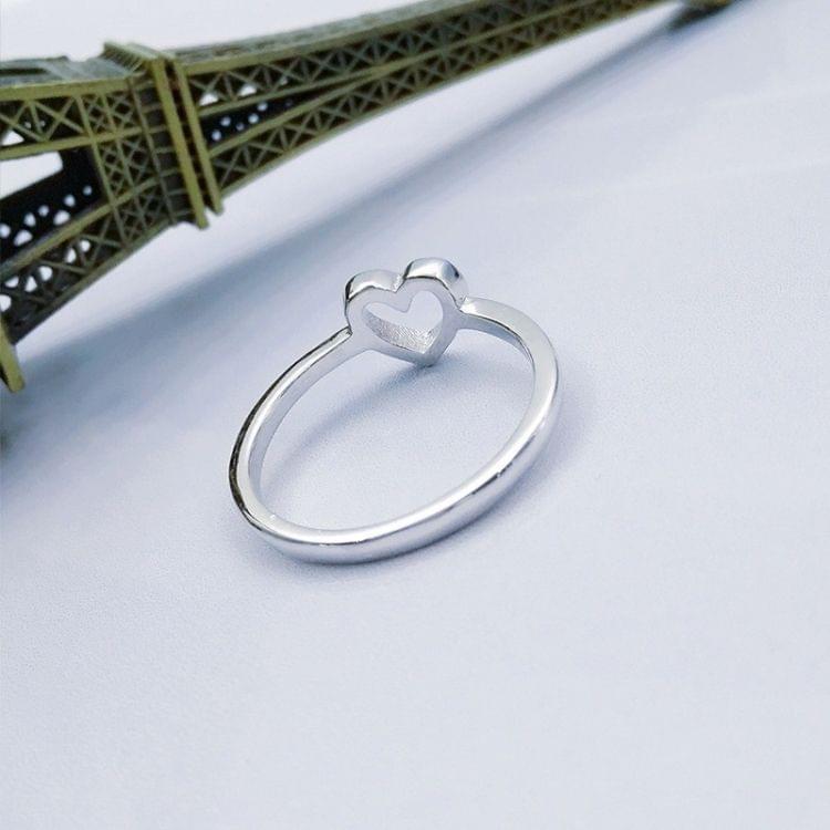 Fashion Heart Shaped Wedding Ring for Woman White(6)
