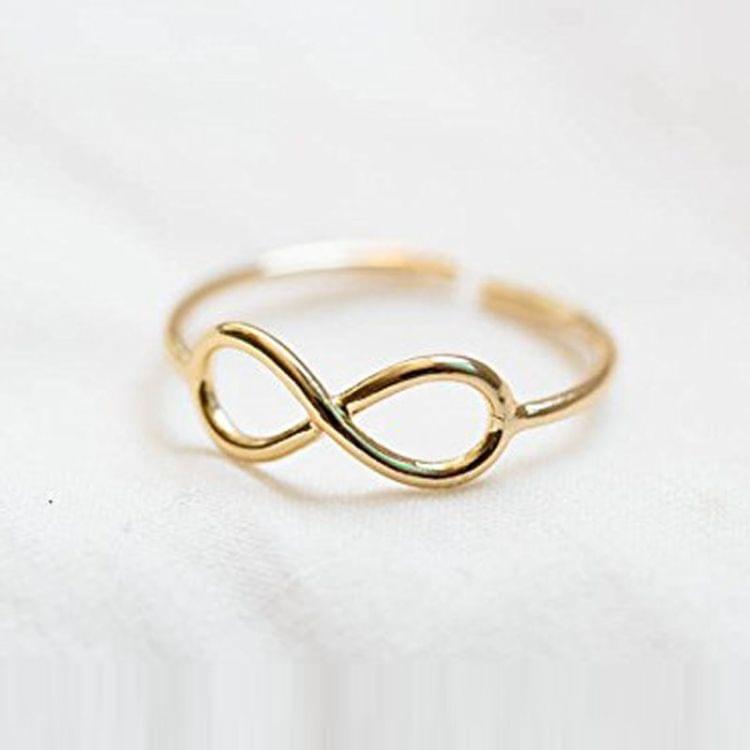 Eight Design Simple Lucky Metal Toe Ring Beach Jewelry For Women(Gold)