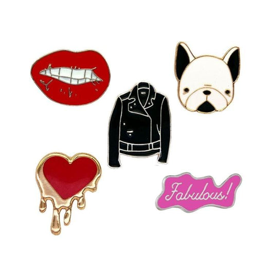 Multi-shape Enamel Pins Women Brooch Panda Cute Brooches Denim Badge Pin(style 3)