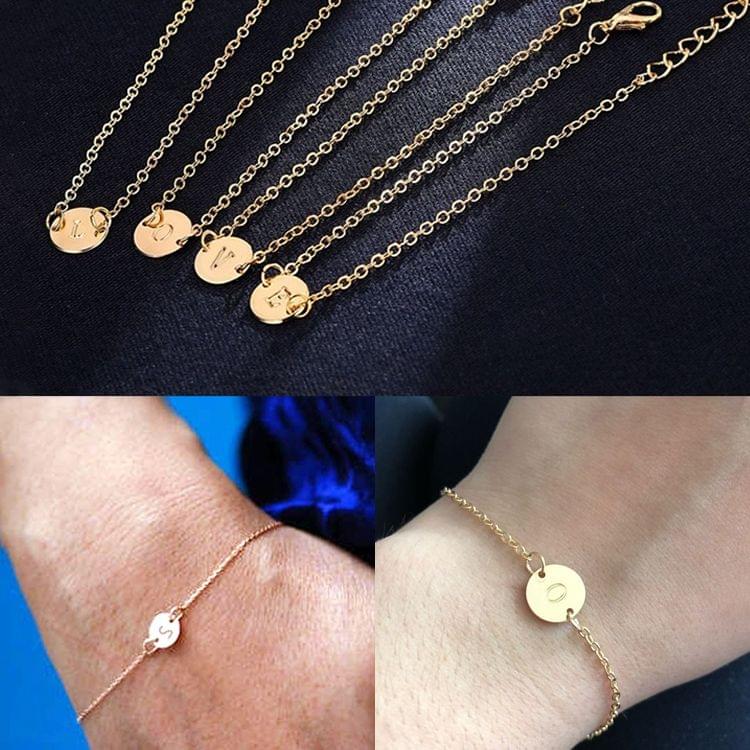 3 PCS S Letter Gold Color Bracelet and Bangle for Woman Adjustable Simple Bracelets