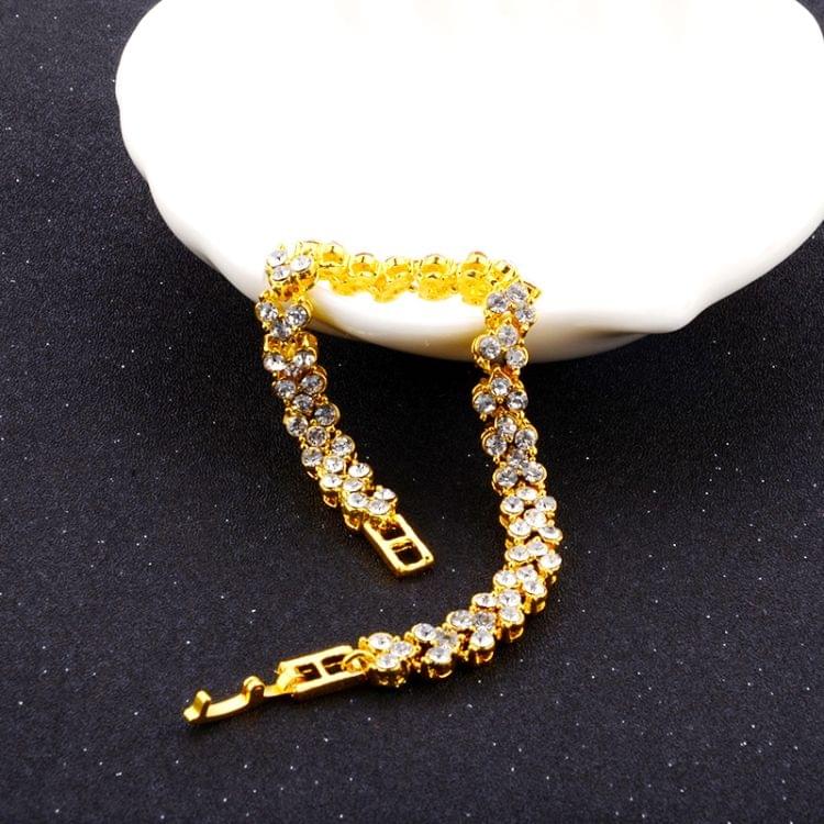 Glamorous Female Crystal Bracelet with Artificial Diamond Inlaid for Wedding, Engagement, Mother`s Day And Birthday Gift, Diameter: 5.25 cm, Perimeter:16.5 cm
