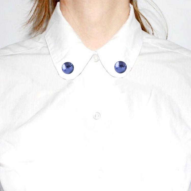 10 PCS Versatile Pearl Stud Buckle Anti-light Collar Buttonigan Shawl Pin Needle Diy Scarf Collar Pin Brooch Pin(White)