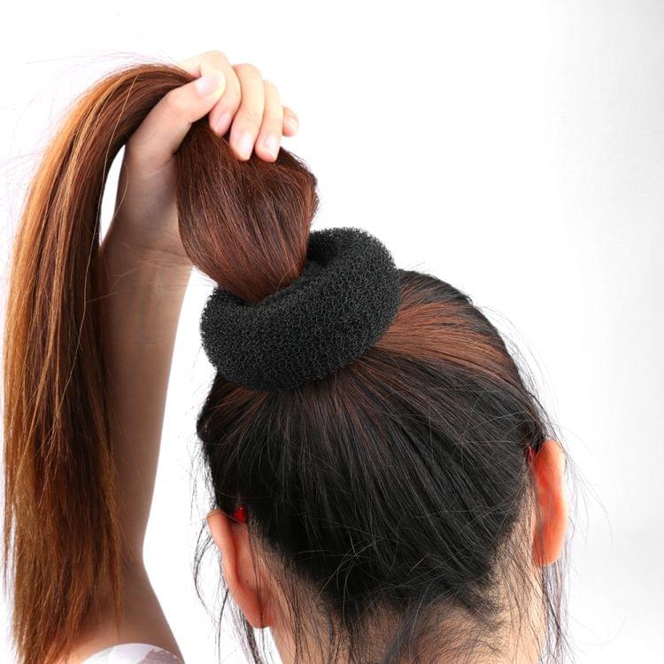 3 PCS Elegant Women Ladies Donut Hair Ring(Beige M)