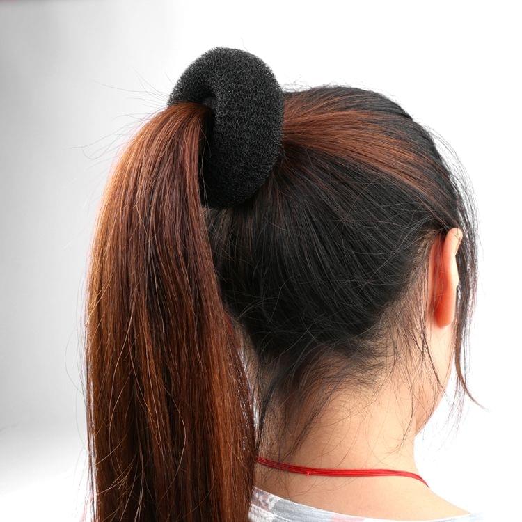 3 PCS Elegant Women Ladies Donut Hair Ring(Beige M)