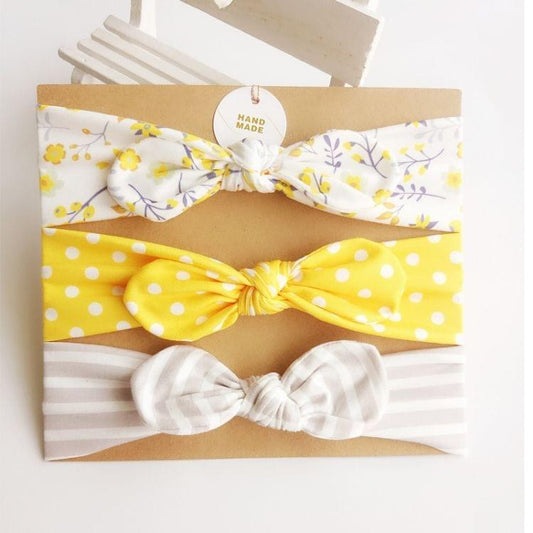 Baby Hair Band Female Baby Bow Cotton Headband Newborn Hair Accessories(A)