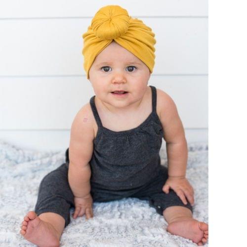 Toddler Infant Baby Kids Cotton Turban Knot Bunny Ear Hat Head Wrap Headband(Light green)