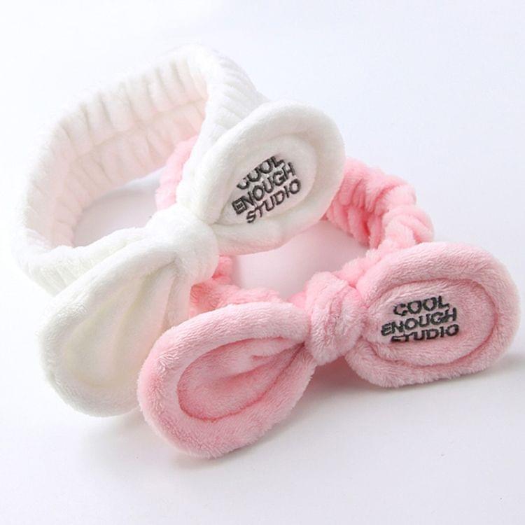 Fashion Women Cute Big Ears Comfortable Wash Face Bathe Hair Holder Elastic Headband Girls Hairbands Hair Accessories(Light green big eyes)