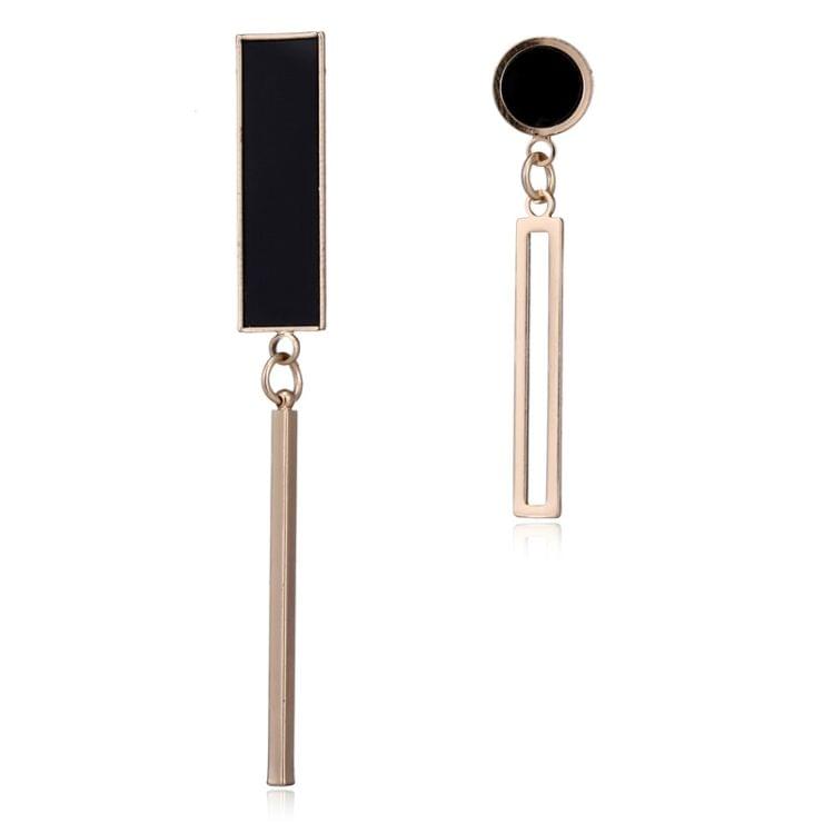 Trendy Long Tassel Asymmetric Earrings For Women(Gold)