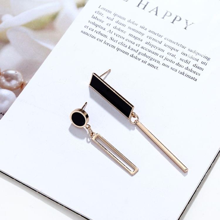 Trendy Long Tassel Asymmetric Earrings For Women(Gold)