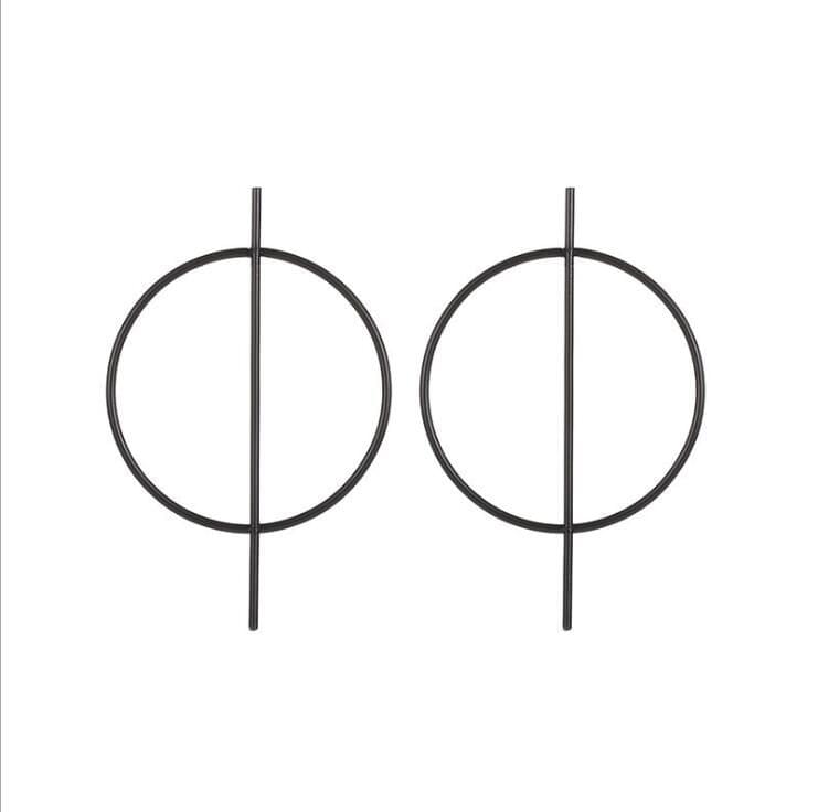 Hoop Punk Style Women Party Jewelry Accessories(Black)