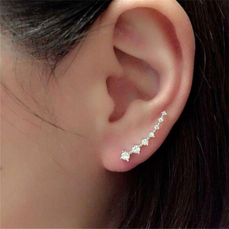 Women Diamond Star Earring Dipper Gold
