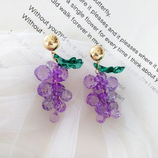 Female Sweet Simple Cute Grape Shape Earrings(Stud Earring)