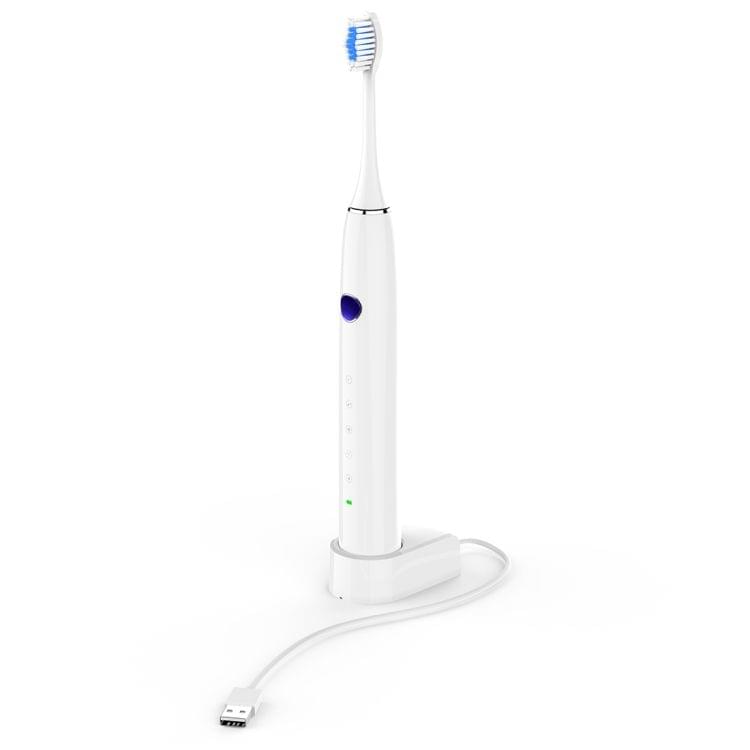 QYG Q1-W IPX7 Waterproof 5 Modes Wireless Charging Electric Sonic Toothbrush(White)