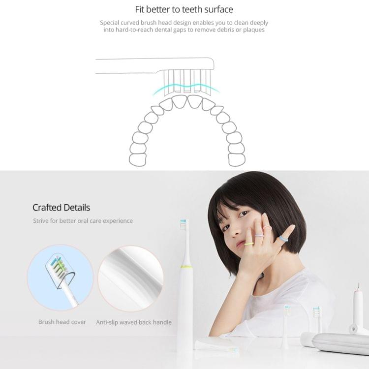 Original Xiaomi Mijia IPX7 Waterproof 3 Cleaning Modes Rechargeable Sonic Electric Toothbrush(Toothbrush Head Included)