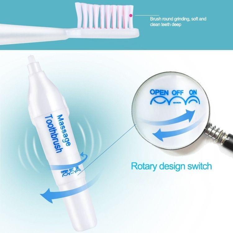 3 Sets Family Kit Rotary Electric Toothbrush for Adult / Children, Random Color Delivery